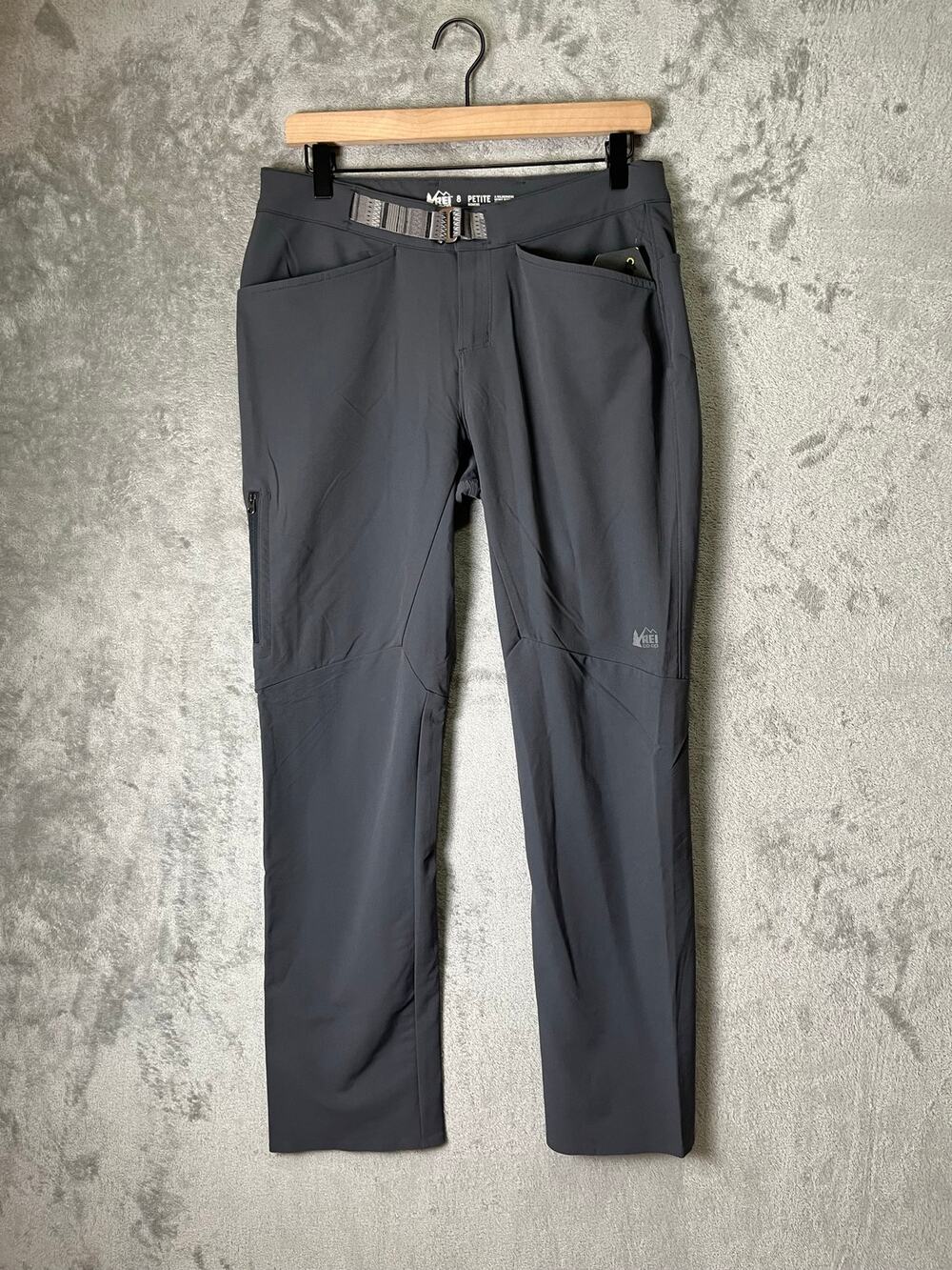 REI Co-op Women's Activator V2 Softshell Pants 8 P Asphalt Hiking Outdoor New